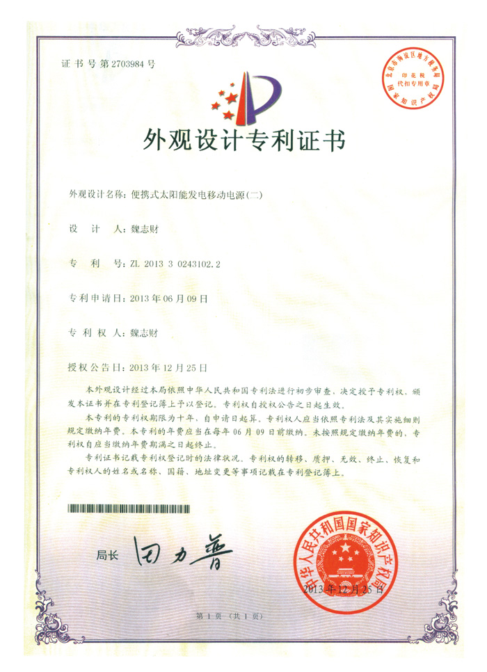 certificate